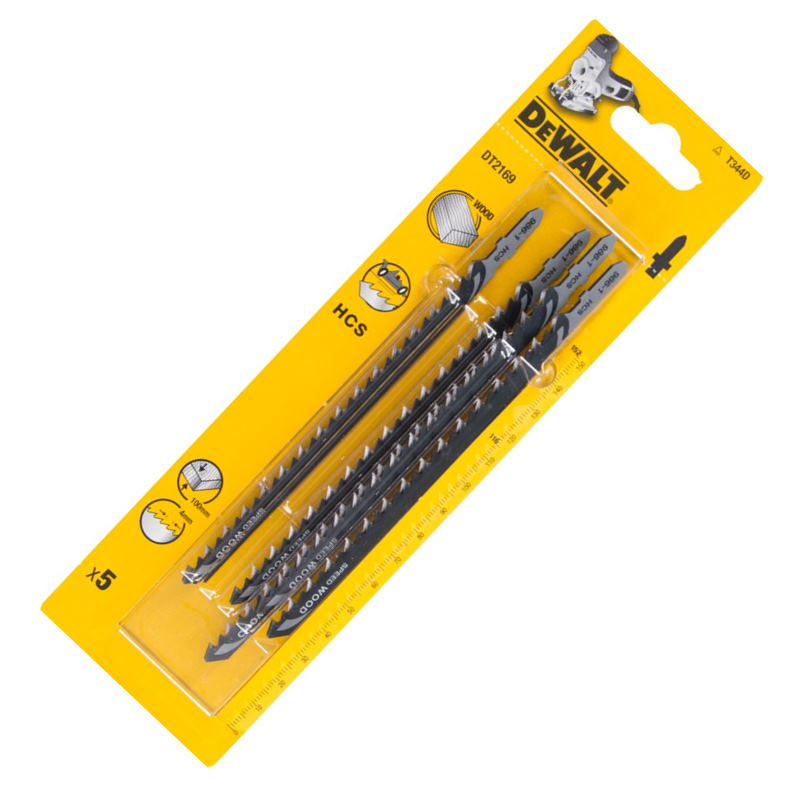 Пилки по дереву для лобзика быстрый рез DeWalt DT2169 152мм (5 шт)