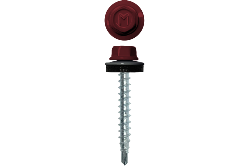 Саморез кровельный Daxmer 4,8х35 RAL 3005 (3000) сверло №1