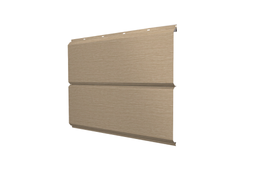 Софит металлический ЭкоБрус new Grand Line без перфорации 0,45 Print Elite Milky Wood TwinColor