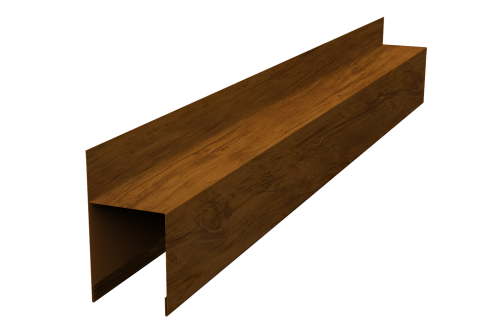 Планка опорная составная внешняя для забора жалюзи Palermo Grand Line 0,45 Print Elite Golden Wood TwinColor (3м)