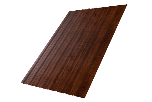 Профнастил С10A Grand Line 0,4 Print Premium с пленкой Cherry Wood Fresh TwinColor