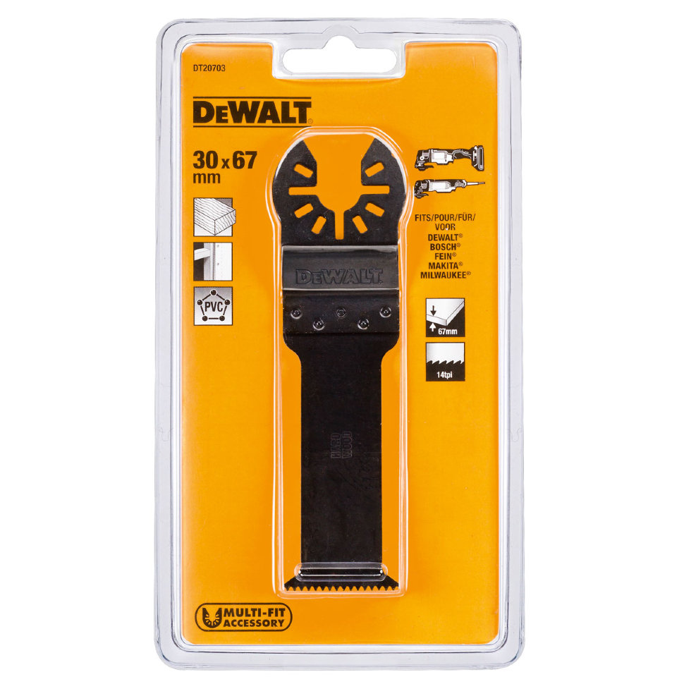 Пильное полотно DeWalt для древесины удлиненное 30х67 мм