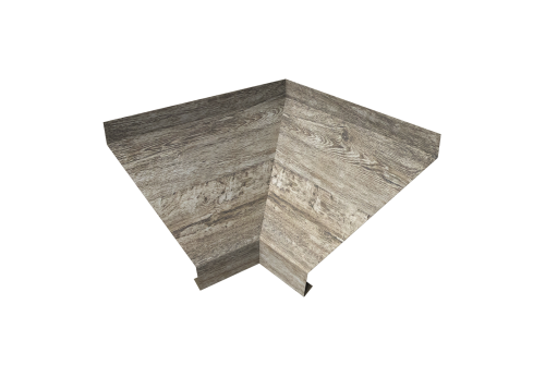 Угол отлива внутренний 150 Grand Line 0,45 Print Elite с пленкой Nordic Wood TwinColor