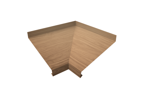 Угол отлива внутренний 100 Grand Line 0,45 Print Elite с пленкой Honey Wood TwinColor