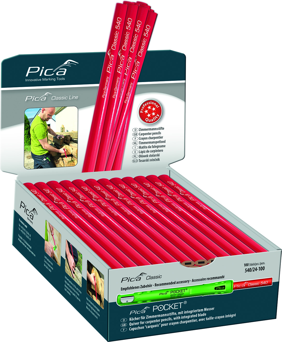 Плотницкий карандаш Pica 540/24-1 (1шт )