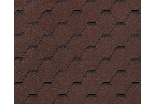 Черепица гибкая RoofShield Фемили Лайт Стандарт коричневый с оттенением