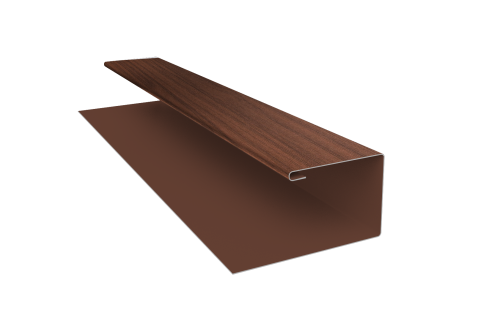 Планка П-образная Экобрус Grand Line 0,45 Print Elite Choco Wood TwinColor (3м)