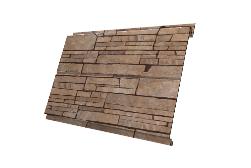 Софит металлический Вертикаль 0,2 line Grand Line 0,45 Print Elite с пленкой Sand Stone TC