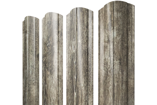 Штакетник Круглый фигурный Grand Line 0,45 Print Elite Nordic Wood TwinColor