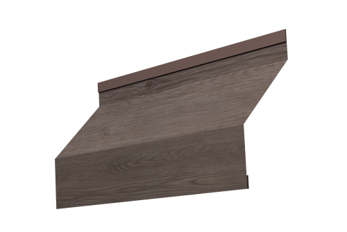 Ламель забора жалюзи Milan new Grand Line 0,45 Print Elite с пленкой White Wood TwinColor