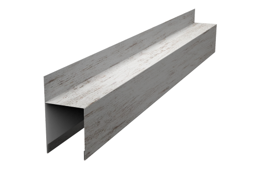 Планка опорная составная внешняя для забора жалюзи Palermo Grand Line 0,45 Print Elite Snow Wood TwinColor (3м)