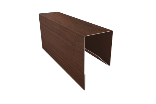 Планка П-образная заборная 17 Grand Line 0,45 Print Elite Choco Wood TwinColor (2,5м)