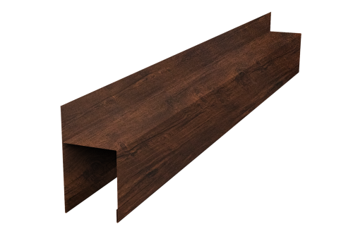 Планка опорная составная внешняя для забора жалюзи Palermo Grand Line 0,45 Print-Double Premium Cherry Wood Dark F (3м)