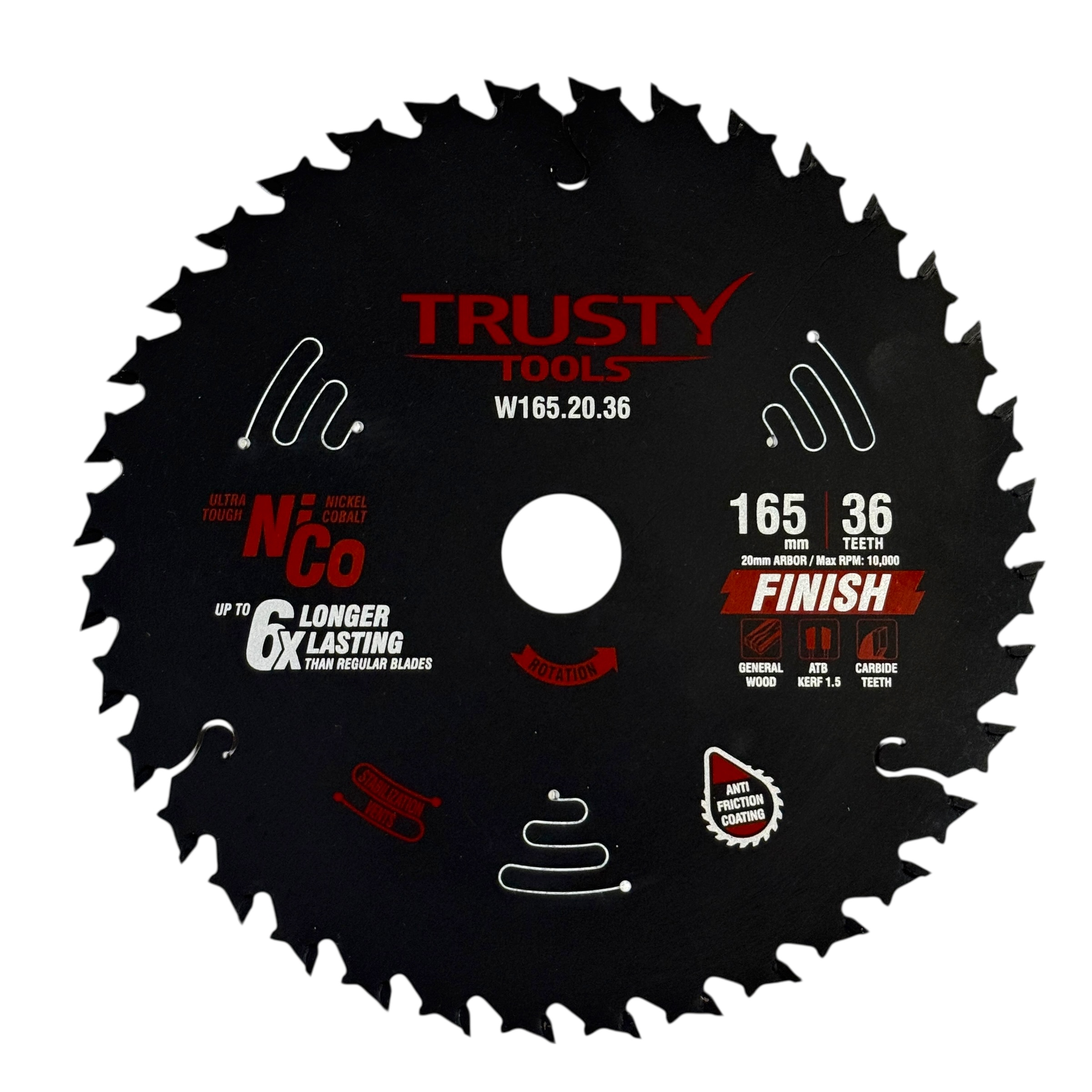Диск пильный Trusty-Tools Finish аккуратный рез 165х20 36T