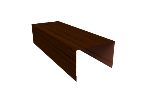 Крышка для забора из сайдинга Квадро Брус, Вертикаль Grand Line 0,45 Print Elite Choco Wood TwinColor (3м)