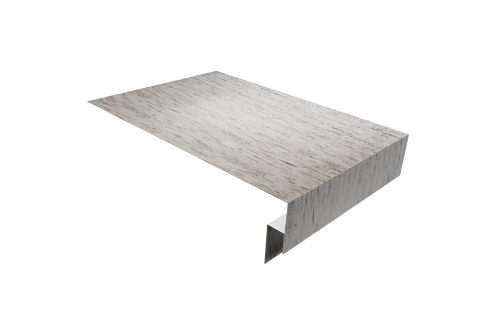 Планка околооконная сложная 250х50х12 (j-фаска) Grand Line 0,45 Print Elite Snow Wood TwinColor (3м)