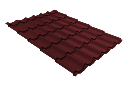 Профиль волновой Классик ("Classic") 0,5 PE lite RAL 3005 красное вино