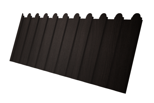 Профнастил С8A v02 фигурный Grand Line 0,45 Print Elite Coffee Wood TwinColor