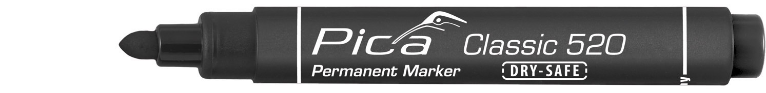 Маркер перманентный Dry-Safe Pica 520/46 чёрный
