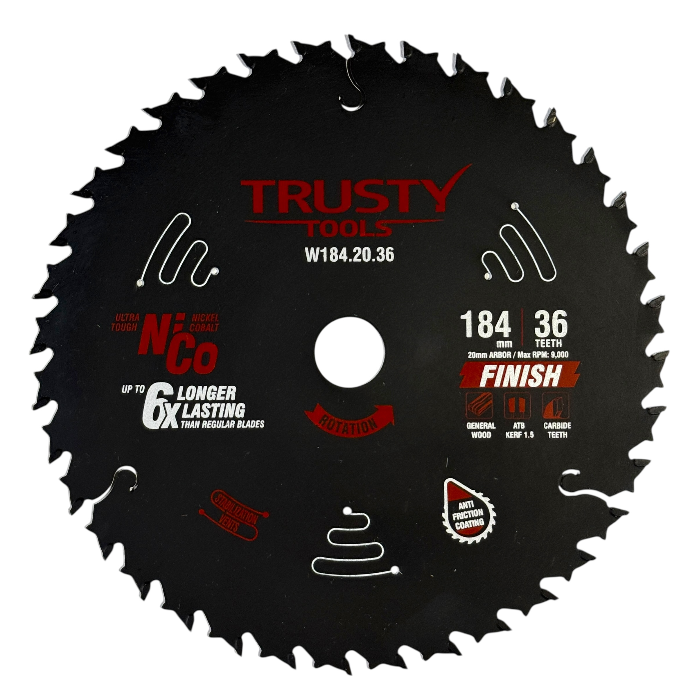 Диск пильный Trusty-Tools Finish аккуратный рез 184х20 36T