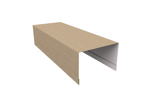 Крышка для забора из сайдинга Квадро Брус, Вертикаль Grand Line 0,45 Print Elite Milky Wood TwinColor (2,54м)