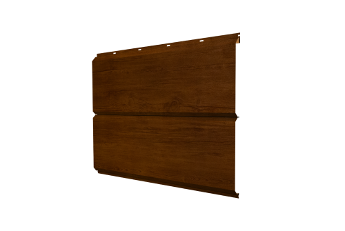 Софит металлический ЭкоБрус new Grand Line без перфорации 0,45 Print Premium Golden Wood Intense FTC