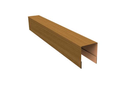 Планка боковая для забора из сайдинга Квадро Брус, Вертикаль Grand Line 0,45 Print Elite Honey Wood TwinColor (3м)