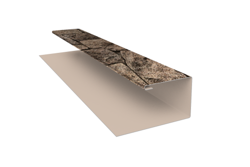 Планка П-образная Экобрус Grand Line 0,45 Print Elite King Stone TwinColor (3м)