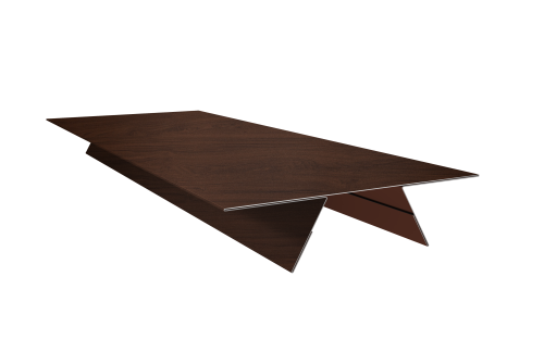 Планка стыковочная составная верхняя 0,45 Print Elite Choco Wood TwinColor (2м)