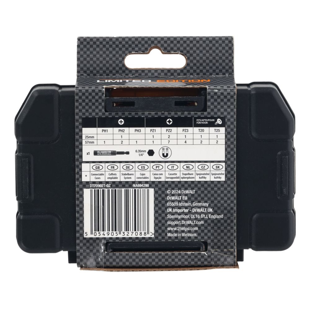 Набор бит 25 мм DEWALT McLaren Limited Edition DT70902T (28 шт)