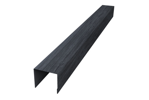 Стойка боковая крепежная для забора жалюзи Palermo Grand Line 0,45 Print Premium Grey Wood TwinColor (2,5м)