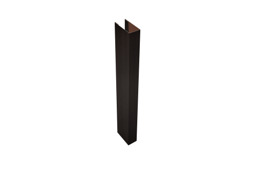 Стойка для забора жалюзи Texas (для калиток и ворот) Grand Line 0,45 Print Elite Coffee Wood TwinColor (2,5м)