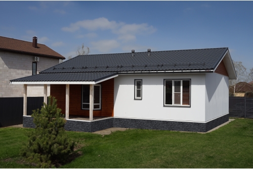 Фасадная панель Grand Line Дикий камень Classic графит
