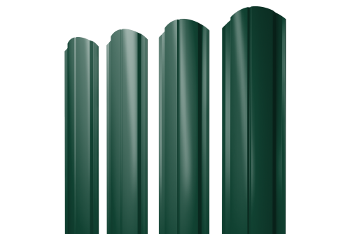 Штакетник Полукруглый Slim фигурный Grand Line 0,5 PE lite RAL 6005 зеленый мох