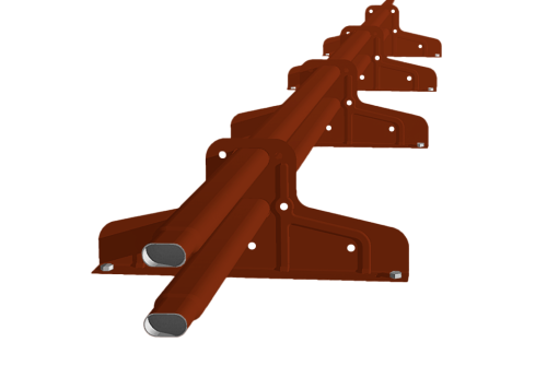 Снегозадержатель Стандарт Т4 d 40х20 RAL 3009 (3м)