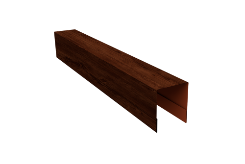 Планка боковая для забора из сайдинга ЭкоБрус Grand Line 0,45 Print Premium Cherry Wood Fresh TwinColor (2,5м)