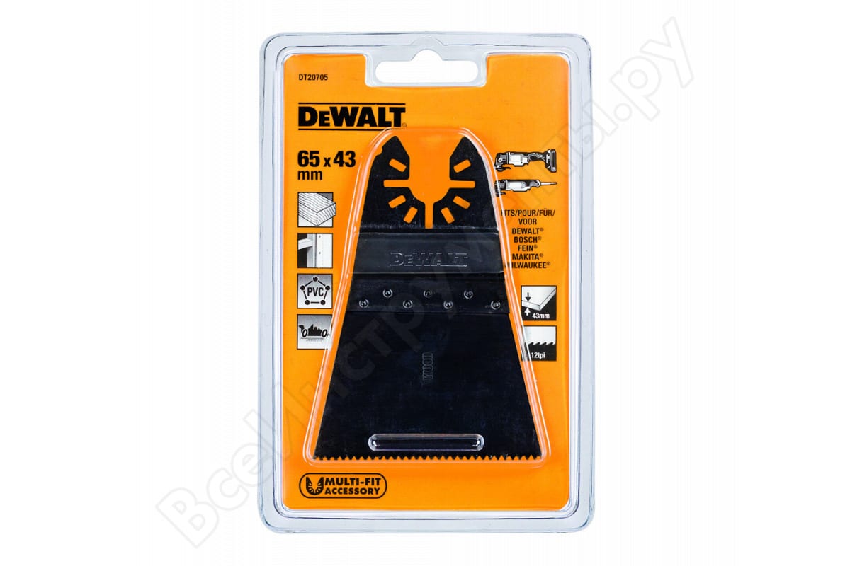 Пильное полотно DeWalt для древесины 65х43 мм