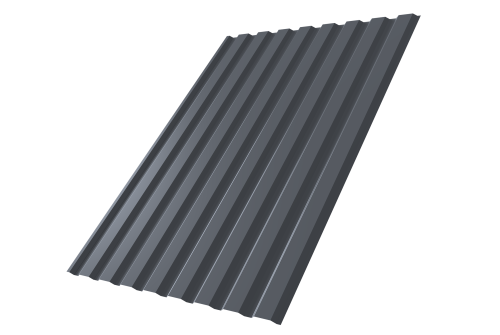 Профнастил С20A Grand Line 0,7 PE lite RAL 7024 мокрый асфальт
