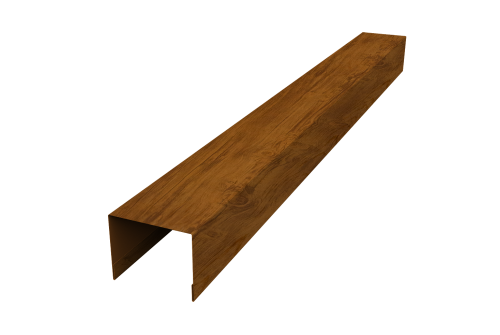 Крышка для забора жалюзи Palermo Grand Line 0,45 Print Elite Golden Wood TwinColor (2,5м)