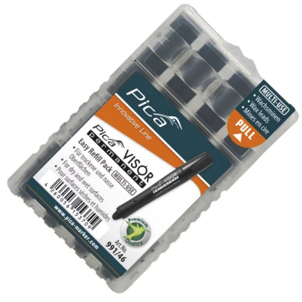 Сменные картриджи Pica 991/40 для маркера Pica Visor (чёрные) 4 шт