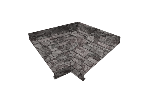 Угол отлива внутренний 200 Grand Line 0,45 Print Elite с пленкой Fine Stone TwinColor