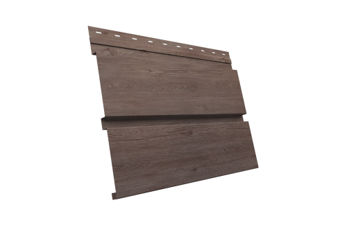 Софит металлический Квадро Брус Grand Line без перфорации 0,45 Print Elite с пленкой White Wood TwinColor