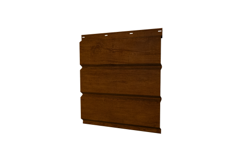 Софит металлический Классик Grand Line без перфорации 0,45 Print-Double Premium с пленкой Golden Wood Intense F