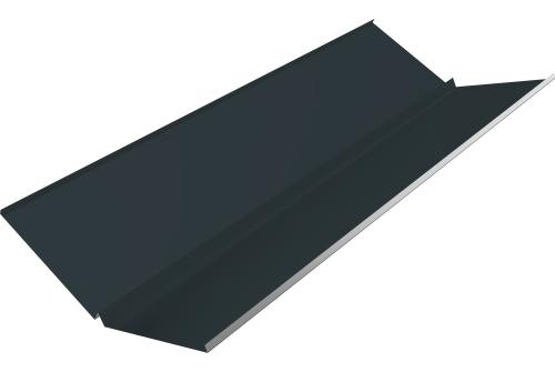 Планка ендовы нижней с компенсатором Grand Line 0,5 PurLite Matt RAL 7016 антрацитово-серый (2м)