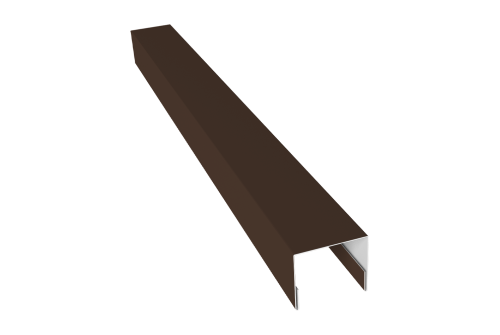 Планка П-образная заборная 24 Grand Line 0,5 Satin Matt RAL 8017 шоколад (2м)