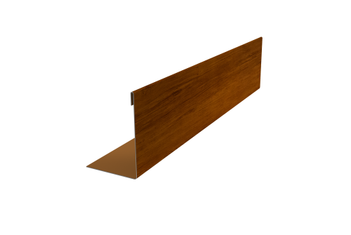 Нащельник 25х35 для забора жалюзи к ламели 125 Texas Grand Line 0,45 Print Premium Golden Wood Intense FTC (L2,0)