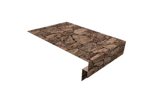 Планка околооконная сложная 250х50х12 (j-фаска) Grand Line 0,45 Print Elite King Stone TwinColor (3м)