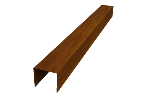 Стойка боковая крепежная для забора жалюзи Palermo Grand Line 0,45 Print-double Premium Golden Wood Intense F (1,8м)