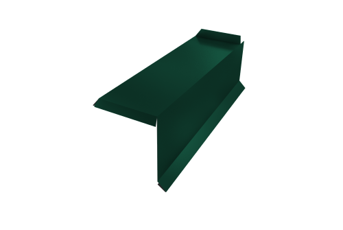 Планка торцевая сегментная 30мм Grand Line Правая 0,5 Satin с пленкой RAL 6005 зеленый мох