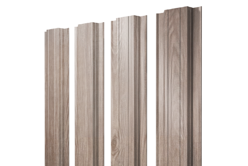 Штакетник Прямоугольный с прямым резом Grand Line 0,45 Print Elite White Wood TwinColor